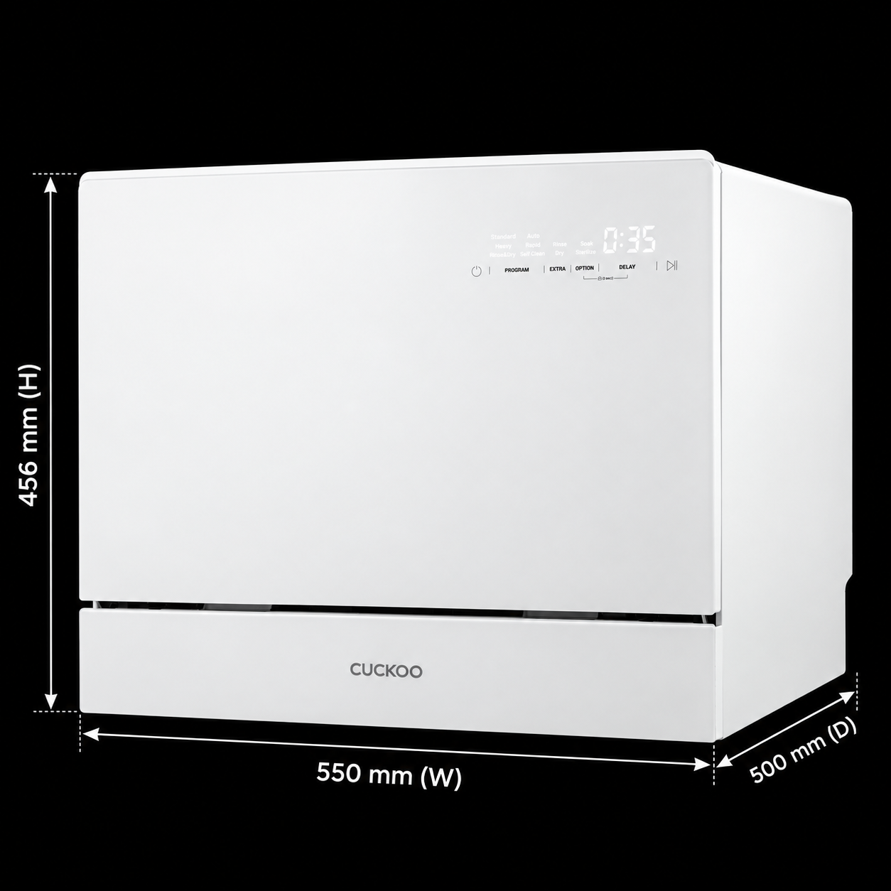 CUCKOO Qube Dishwasher Specification Sheet