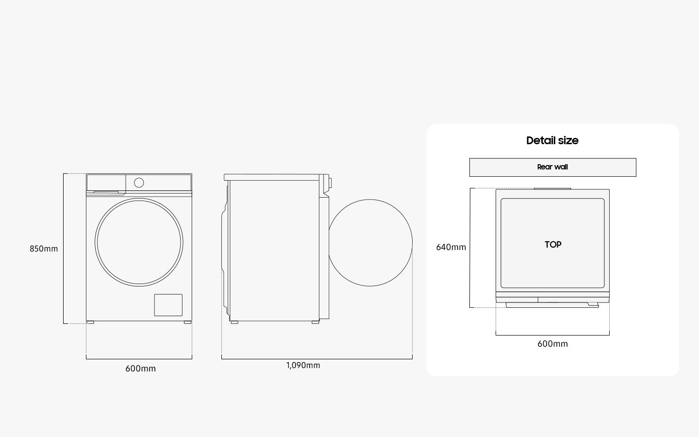 Measurement Guide Samsung WD12DB8B85GBFQ